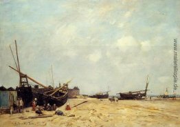 Fischerboote gestrandet und auf See Fischerboote gestrandet und auf See