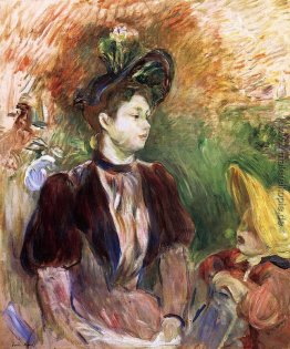 Junge Frau und Kind, Avenue du Bois Junge Frau und Kind, Avenue du Bois