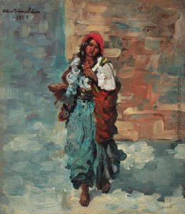 Gypsy Woman mit roten Kopftuch Gypsy Woman mit roten Kopftuch