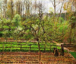 Frühling, Grau Wetter, Eragny Frühling, Grau Wetter, Eragny
