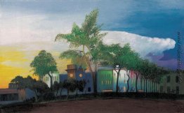 Festung mit Arabern auf Kamelen Festung mit Arabern auf Kamelen