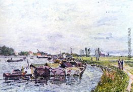 Lastkähne am Heiligen Mammès Lastkähne am Heiligen Mammès