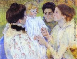 Frauen ein Kind bewundern Frauen ein Kind bewundern