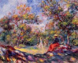 Frau in einer Landschaft Frau in einer Landschaft