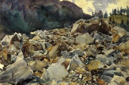 Purtud, Alpine Szene und Boulders Purtud, Alpine Szene und Boulders