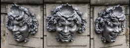 Drei Ansichten einer Maske Drei Ansichten einer Maske