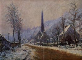 Kirche am Jeufosse, Snowy Wetter Kirche am Jeufosse, Snowy Wetter