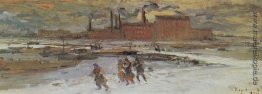 Landschaft mit Fabrikgebäude Landschaft mit Fabrikgebäude
