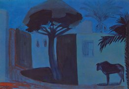 Nachtlandschaft. Ägypten. Nachtlandschaft. Ägypten.
