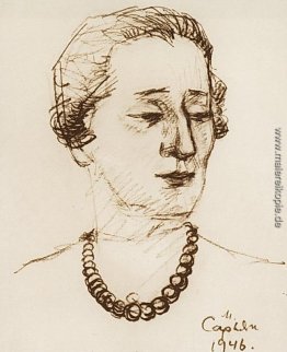 Porträt von Anna Achmatowa Porträt von Anna Achmatowa