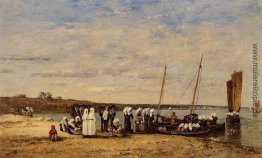 Fischer Kerhor Empfangen eines Blessing bei Plougastel Fischer Kerhor Empfangen eines Blessing bei Plougastel