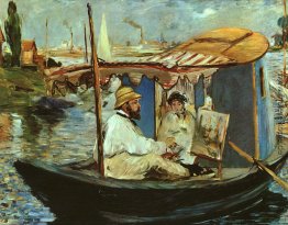 Monet in seinem Studio Boat Monet in seinem Studio Boat