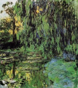 Weeping Willow und Seerosenteich Weeping Willow und Seerosenteich