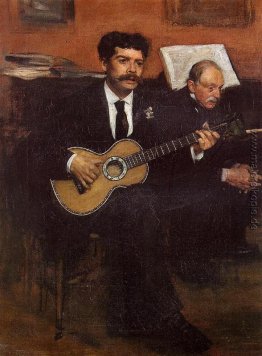 Porträt von Lorenzo Pagans, spanische Tenor und Auguste Degas, d Porträt von Lorenzo Pagans, spanische Tenor und Auguste Degas, d