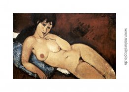 Nackt auf einem blauen Kissen Nackt auf einem blauen Kissen