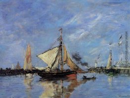 Trouville, die Jettys, Flut Trouville, die Jettys, Flut