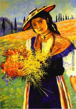 Junges Mädchen mit Blumen Junges Mädchen mit Blumen