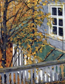 Der Herbst Blick vom Balkon Der Herbst Blick vom Balkon