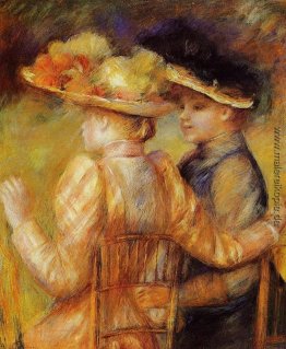 Zwei Frauen in einem Garten Zwei Frauen in einem Garten