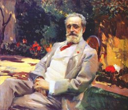 Raimundo de Madrazo in seinem Pariser Garten Raimundo de Madrazo in seinem Pariser Garten