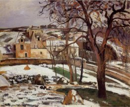 Die Wirkung von Schnee bei l'Hermitage, Pontoise Die Wirkung von Schnee bei l'Hermitage, Pontoise