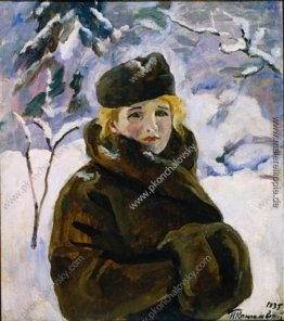 Porträt von Anna Kondratjewna Reyhshtadt vor dem Hintergrund ein Porträt von Anna Kondratjewna Reyhshtadt vor dem Hintergrund ein