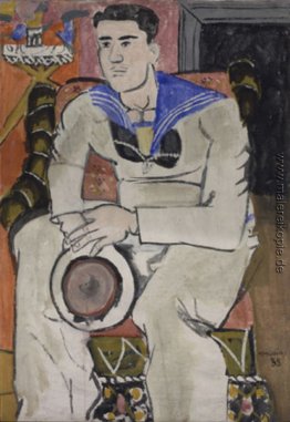 Seemann mit einem rosa Gesicht Seemann mit einem rosa Gesicht