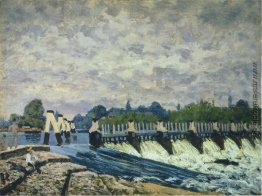 Molesey Wehr in Hampton Court Morgen Molesey Wehr in Hampton Court Morgen