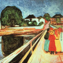 Mädchen auf einer Brücke Mädchen auf einer Brücke