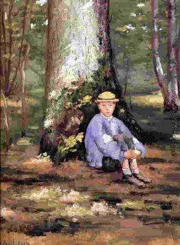 Yerres, Camille Daurelle unter einer Eiche Yerres, Camille Daurelle unter einer Eiche