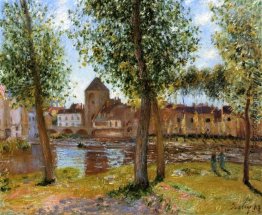 Pappeln ein Moret auf Loing, einem Augustnachmittag Pappeln ein Moret auf Loing, einem Augustnachmittag