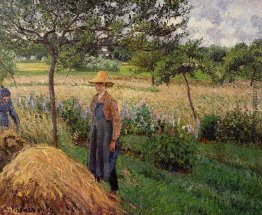 Graues Wetter, Morgen mit Zahlen, Eragny Graues Wetter, Morgen mit Zahlen, Eragny