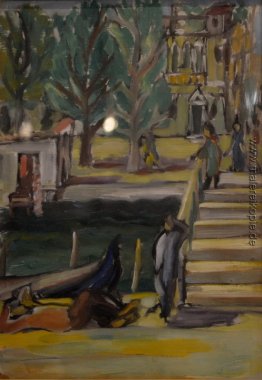 Landschaft mit Brücke Landschaft mit Brücke