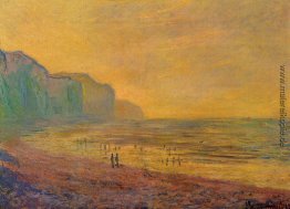 Ebbe bei Pourville, Misty Wetter Ebbe bei Pourville, Misty Wetter