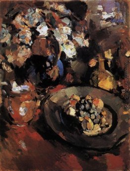 Stillleben mit Obst und Flasche Stillleben mit Obst und Flasche