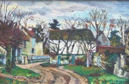 La route de Conches dans un village La route de Conches dans un village