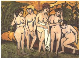 Fünf Badende Frauen an einem See Fünf Badende Frauen an einem See