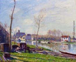Baustelle an der Matrat, Moret auf Loing Baustelle an der Matrat, Moret auf Loing