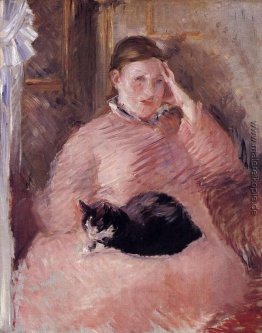 Frau mit einer Katze Frau mit einer Katze
