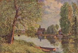 Fluss-Landschaft von Moret auf Loing Fluss-Landschaft von Moret auf Loing