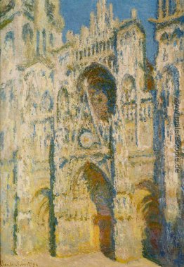 Rouen-Kathedrale, das Portal und der Turm d`Allban auf der Sonne Rouen-Kathedrale, das Portal und der Turm d`Allban auf der Sonne