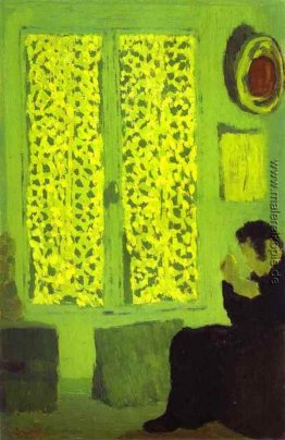 The Green Interior oder Abbildung vor einem Fenster mit Gezeichn The Green Interior oder Abbildung vor einem Fenster mit Gezeichn
