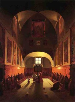 Der Innenraum der Kapuziner Kapelle in der Piazza Barberini (nac Der Innenraum der Kapuziner Kapelle in der Piazza Barberini (nac