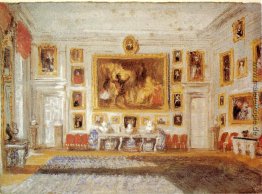 Petworth, Salon, Occasion Aussenfarbe auf blauem Papier Petworth, Salon, Occasion Aussenfarbe auf blauem Papier