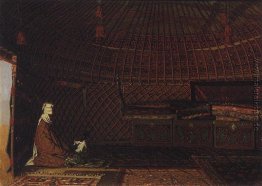 Das Innere der Jurte von reichen Kirgisen Das Innere der Jurte von reichen Kirgisen