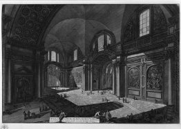 Innenansicht der Kirche Unserer Lieben Frau von den Engeln genan Innenansicht der Kirche Unserer Lieben Frau von den Engeln genan