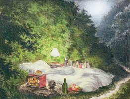 Umgeben von grünen Bett Umgeben von grünen Bett
