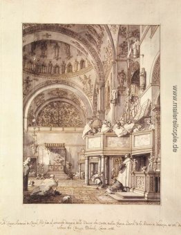 San Marco: Die Überfahrt und Nordquerschiff, mit Musiker singen San Marco: Die Überfahrt und Nordquerschiff, mit Musiker singen