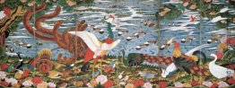 Vögel, Tiere und Blütenpflanzen in Imaginary Szene Vögel, Tiere und Blütenpflanzen in Imaginary Szene