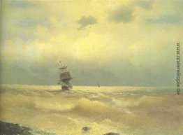 Das Schiff in der Nähe von Küste Das Schiff in der Nähe von Küste